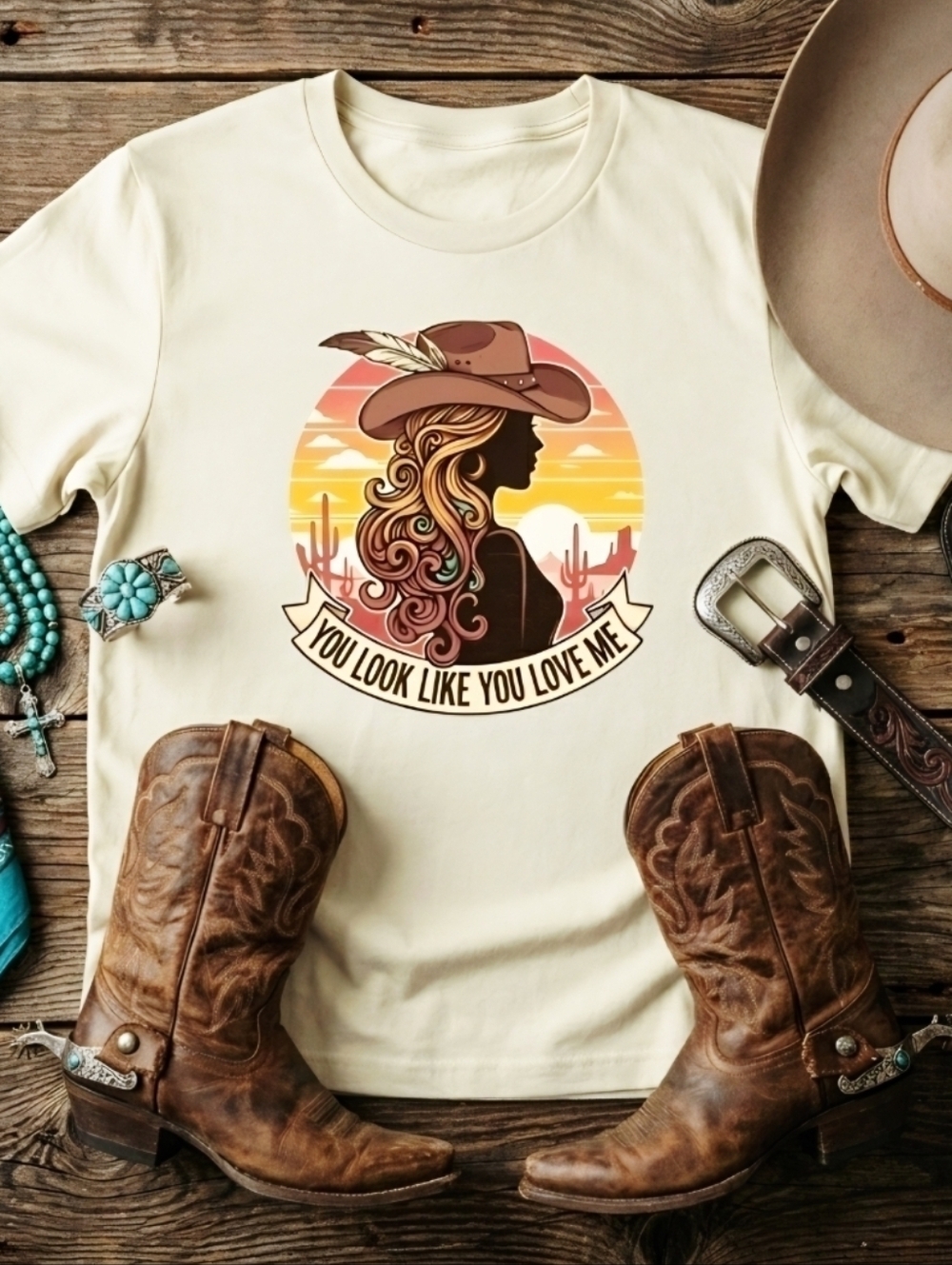 Ella Langley Inspired Country Song Tee • Western Cowgirl Sunset Graphic Shirt •